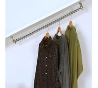 Zebedee Angled Clothes Rail ANY ANGLE HANGING RAIL Carbon Black Powder Coated Finish. Sloped Storage Solution for Loft Slanted Ceilings, Angled Wardrobes, Attic Eaves and Under Stairs (800 mm)