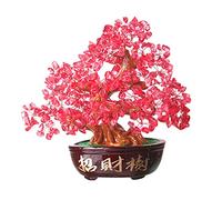 Zeberdany Crystal Fortune Tree, Gold Money Tree Feng Shui Ornament for Bringing Wealth, Luck Crystal Money Tree Decoration for Home, Office