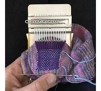 Zeberdany Small Loom-speedweve Type Weave Tool, Wooden Multi-Craft Creative DIY Weaving Arts, Darning Machine Loom, Rainbow Weaving Loom for Clothes and Jeans