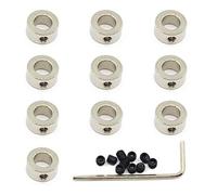 Zeberoxyz 10 PCS/Pack 8mm Shaft Lock Collar T8 Lead Screw Lock Ring Stainless Steel Material Isolation Apply for 3D Printer Accessories (8mm-Silver)
