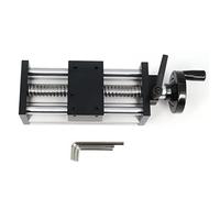 Zeberoxyz 100mm Length Effective Travel Dual Optical Axis Manual Sliding Table Linear Rail Guide Ballscrew SFU1605 with Handwheel for Non-Standard Automation, CNC Equipment Transformation (Size:100mm)