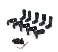 Zeberoxyz 10PCS Black L-Shape Joint Corner Bracket, 3030 Series 90 Degree Aluminum Profile Interior Joint with M6 Screws for 8mm Slot Aluminum Extrusion Profile (3030 Series L Corner Bracket-Black)