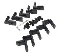 Zeberoxyz 10PCS Black L-Shape Joint Corner Bracket, 4040 Series 90 Degree Aluminum Profile Interior Joint with M6 Screws for 8mm Slot Aluminum Extrusion Profile (4040 Series L Corner Bracket-Black)
