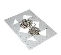 Zeberoxyz 10PCS/Kit Silver L Shape Corner Bracket Plate with 50PCS Screws + 50PCS T-Nuts,5-Hole 90 Degree Joint Board Plate for 2020Series Aluminum Profile 3D Printer Frame (10PCS Silver-L with Nut)