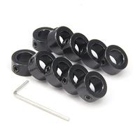 Zeberoxyz 10PCS/Pack Black 8mm Shaft Lock Collar T8 Lead Screw Lock Ring Stainless Steel Material Isolation for 3D Printer Accessories (8mm-Black)