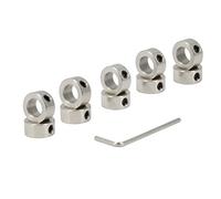 Zeberoxyz 10PCS/Pack Silver 10mm Shaft Lock Collar T10 Lead Screw Lock Ring Stainless Steel Material Isolation for 3D Printer Accessories (10mm-Silver)