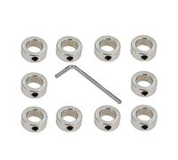 Zeberoxyz 10PCS/Pack Silver 12mm Bore Shaft Lock Collar T12 Lead Screw Lock Ring Stainless Steel Material Isolation for 3D Printer Accessories(12mm-Silver)