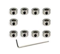 Zeberoxyz 10PCS/Pack Silver 5mm Shaft Lock Collar T5 Lead Screw Lock Ring Stainless Steel Material Isolation for 3D Printer Accessories (5mm-Silver)