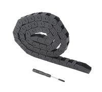 Zeberoxyz 10x10mm Drag Chain Length 1Meter Close Type Black Plastic Flexible Cable Carrier R18 with Flat Wrench for 3D Printer and CNC Machines (10x10mm-Close)