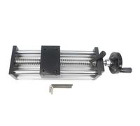 Zeberoxyz 150mm Length Effective Travel Dual Optical Axis Manual Sliding Table Linear Rail Guide Ballscrew SFU1605 with Handwheel for CNC Equipment Transformation (Size:150mm)