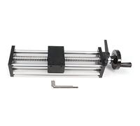 Zeberoxyz 200mm Length Effective Travel Dual Optical Axis Manual Sliding Table Linear Rail Guide Ballscrew SFU1605 with Handwheel for Non-Standard Automation, CNC Equipment Transformation (Size:200mm)