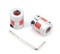 Zeberoxyz 2PCS 10mm to 10mm Aluminium Plum Flexible Shaft Coupling Diameter 20mm Length 25mm Connector Flexible Coupler for 3D Printer CNC Machine and Servo Stepped Motor(10x10mm)