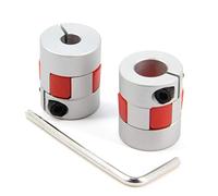 Zeberoxyz 2PCS 6.35mm to 10mm Aluminium Plum Flexible Shaft Coupling Diameter20mm Length25mm 6.35x10mm Motor Connector Flexible Coupler for 3D Printer CNC Machine and Servo Stepped Motor(6.35x10mm)