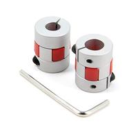 Zeberoxyz 2PCS 8mm to 10mm Aluminium Plum Flexible Shaft Coupling Diameter20mm Length25mm 8x10mm Motor Connector Flexible Coupler for 3D Printer CNC Machine and Servo Stepped Motor(8x10mm)