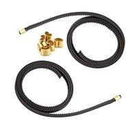 Zeberoxyz 2PCS GT2 Black Open Timing Rubber Belt Length 1.2Meter Width 6mm with 8PCS Copper Buckle for Ender3 Ender5 CR10 3D Printer (Open Belt)