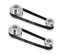 Zeberoxyz 2PCS Set GT2 Synchronous Wheel 20&36 Teeth 8mm Bore Aluminum Timing Pulley with 2PCS Length 200mm Width 6mm Belt (20-36T-8B-6)