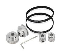 Zeberoxyz 2PCS Set GT2 Synchronous Wheel 20&40 Teeth 8mm Bore Aluminum Timing Pulley with 2PCS Length 200mm Width 6mm Belt (20-40T-8B-6)