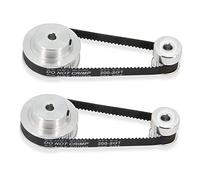 Zeberoxyz 2PCS Set GT2 Synchronous Wheel 20&48 Teeth 5mm Bore Aluminum Timing Pulley with 2PCS Length 200mm Width 6mm Belt (20-48T-5B-6)