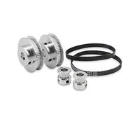 Zeberoxyz 2PCS Set GT2 Synchronous Wheel 20&60 Teeth 10mm Bore Aluminum Timing Pulley with 2PCS Length 200mm Width 6mm Belt (20-60T-10B-6)