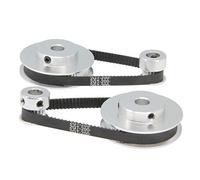 Zeberoxyz 2PCS Set GT2 Synchronous Wheel 20&60 Teeth 8mm Bore Aluminum Timing Pulley with 2PCS Length 200mm Width 6mm Belt (20-60T-8B-6)