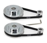 Zeberoxyz 2PCS Set GT2 Synchronous Wheel 20&80 Teeth 12mm Bore Aluminum Timing Pulley with 2PCS Length 250mm Width 6mm Belt (20-80T-12B-6)