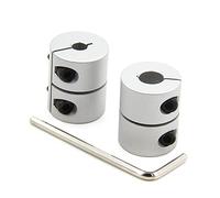 Zeberoxyz 2PCS Shaft Coupling 5mm to 8mm Aluminum Alloy Joint 25mm Length 20mm Diameter Stepper Motor Connector Rigid Coupler for 3D Printer CNC Machine DIY Model (5x8mm）