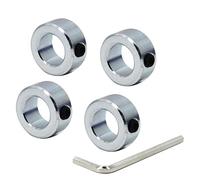 Zeberoxyz 4pcs 3/4" Bore Shaft Collars Sets-Screw Style Zinc Plated Solid Steel Lock Collars with 1-1/4"Outer Diameter and 9/16"Width for Drive shafts,The Automotive Industry etc.(3/4", Zinc Plated)