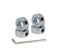 Zeberoxyz 4pcs 5/8" Bore Shaft Collars Sets-Screw Style Zinc Plated Solid Steel Lock Collars with 1-1/8"Outer Diameter and 1/2"Width for Drive shafts, The Automotive Industry etc.(5/8", Zinc Plated)