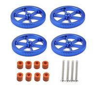 Zeberoxyz 4pcs Aluminum Hand Twist Leveling Nut Diameter60mm+8pcs Heatbed Silicone Leveling Column Solid Mounts for CR-10/CR10S/Ender3//3 V2/Ender3 Pro/Ender5 (Diameter 60mm-Aluminum+Silicone)