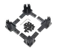 Zeberoxyz 4PCS Black 4040 Series 3-Way End Corner Bracket with M6 Screws for 8mm Slot T-Shape Aluminum Extrusion Profile Accessories (4040 Series 3-Way Corner Bracket-Black)