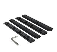 Zeberoxyz 4pcs Black Straight Line Connector Length 7.1inch Joint Bracket with M6 Screws for 3030 Series T Slot 8mm Aluminum Extrusion Profile (3030 Series Straight Brackets-Black)