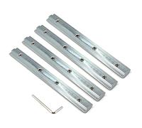 Zeberoxyz 4pcs Straight Line Connector Length 7.1inch Joint Bracket with M6 Screws for 4040 Series T Slot 8mm Aluminum Extrusion Profile (4040 Series Straight Brackets-Silver)