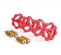 Zeberoxyz 4PCS Upgrade Red Aluminum Hand Twist Leveling Nut Diameter38mm+Hot Bed Die Spring+M4x40mm Screws for CR-10/CR-10S/Ender-3/Ender 3 Pro/Ender 5 3D Printer (Diameter 38mm-Aluminum)