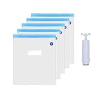 Zeberoxyz 5PCS 3D Printer Filament Vacuum Storage Bags moisture-proof Sealed Compression Storage Bags with Manual Air Pump, for PLA/ABS/Nylon/Wood/TPU/Other 3D Printing Material (Not Include Filament)