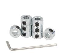 Zeberoxyz 8pcs 1/4" Bore Shaft Collars Sets-Screw Style Zinc Plated Solid Steel Lock Collars with 1/2" Outer Diameter and 5/16" Width for Drive shafts, The Automotive Industry etc.(1/4", Zinc Plated)