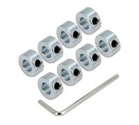Zeberoxyz 8pcs 5/16" Bore Shaft Collars Sets-Screw Style Zinc Plated Solid Steel Lock Collars with 5/8"Outer Diameter and 5/16"Width for Drive shafts,The Automotive Industry etc.(5/16", Zinc Plated)
