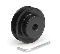 Zeberoxyz AK25 Single Groove Web Sheaves,2.5" OD 1/2" Bore V-Belt Sheave Cast Iron for V-Belt (1/2"Bore-2.5"OD, 1 Groove)
