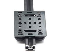 Zeberoxyz Big V Wheel with Plate for 2020V-Slot Aluminum Profile 3D Printer Accessories Parts Set for CNC Kossel Black Wheel (Big Pulley Wheels)