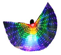 Zebery LED Wings for Adult, LED Butterfly Isis Wings LED Isis Wings Glow Light Up Belly Dance Costumes