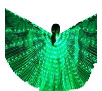 Zebery LED Wings for Adult, LED Butterfly Isis Wings LED Isis Wings Glow Light Up Belly Dance Costumes
