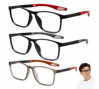 ZeBQrphio 3 Pack Vision Sync Multifocal Reading Glasses, Bifocal Varifocal Eyeglasses with Distance Vision Support, Clear Transition Glasses for Men Women Office Daily Use