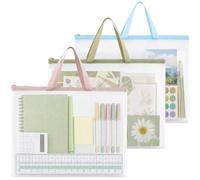 ZeBQrphio 3 PCS Art Portfolio Case, A3 Art Folders, Mesh Material Construction, A3 Folder Carry Case for Office Document Storage, Architecture Drawing Protection