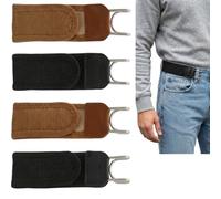 ZeBQrphio 4Pcs No Buckle Belts for Men Women, Metal Hook Buckless Belt，Belts for Men with Elastic Design, Professional Invisible Belt Loops for Trousers, Business Casual and Outdoor Activities