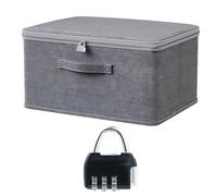 ZeBQrphio Storage Box With Lock, Large Lockable Storage Box for Clothes, Toys, Medicines, Secure Medicine Lock Box, Portable Organizer for Home and Travel