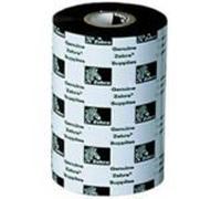 Zebra 02100BK08045 Premium Black Wax Ribbon 80mm x 450m - 12 Pack (Original)