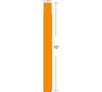 Zebra 10012712-6 printer label Orange Self-adhesive printer label