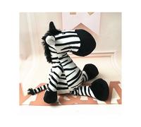 (Zebra, 25cm/9.8in) Forest Animal Dolls Lion Elephant Tiger Monkey Deer Toys Children'S Rag Gifts