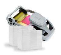 Zebra 800300-250EM Printer Ribbon and 200 Cards Bundle, 200 Prints | for Zebra ZC100 and ZC300 Plastic Card Printers only