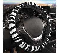 Zebra Abstract Stripe Pattern Steering Wheel Covers Non Slip Wild Animal Zebra Print Steering Wheel Protector Cover for Women Girls Universal 15 inch