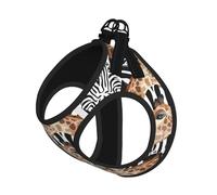 Zebra and Giraffe Harness Leash Set for Cat and Dog, Reflective Vest for Small Pets Walking Escape-Proof